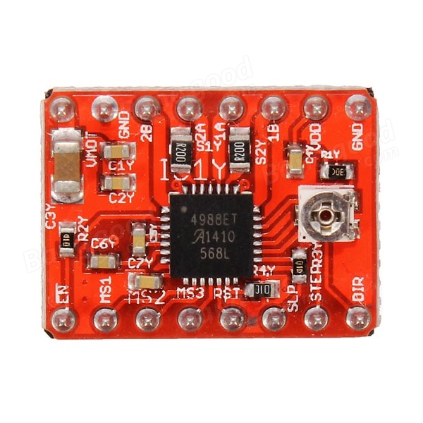 10Pcs  3D Printer A4988 Reprap Stepping Stepper Step Motor Driver Module Red