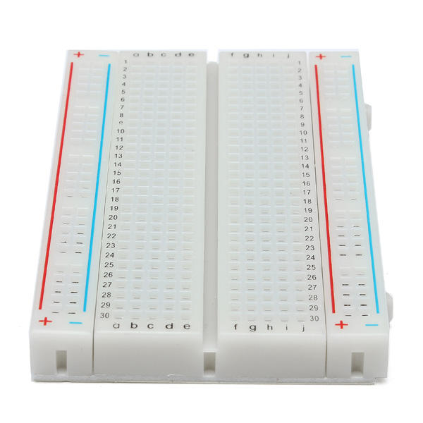 3Pcs 8.5x5.5cm 400 Tie Points 400 Holes Solderless Breadboard White