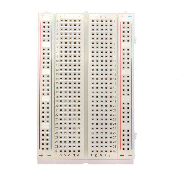 3Pcs 8.5x5.5cm 400 Tie Points 400 Holes Solderless Breadboard White