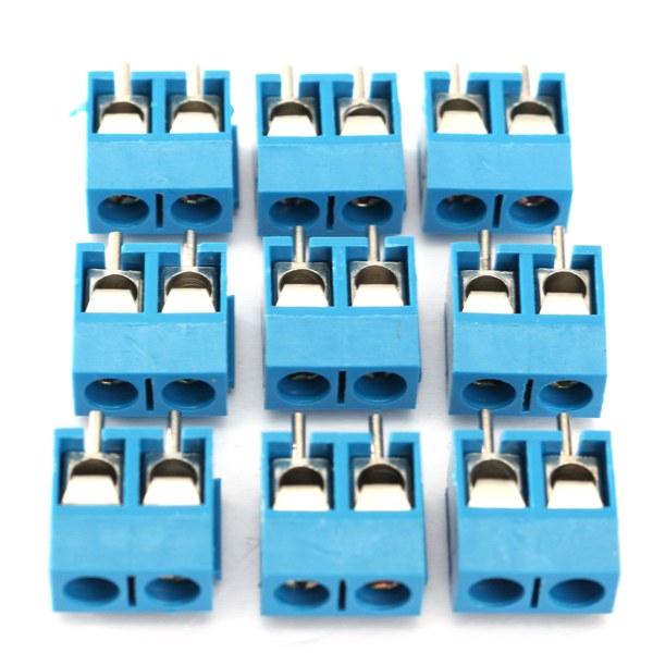 100pcs 2 Pin Plug-In Screw Terminal Block Connecto...