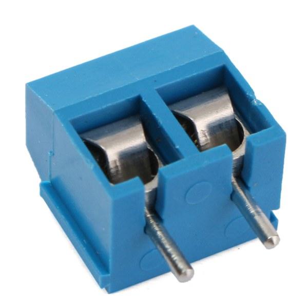 100pcs 2 Pin Plug-In Screw Terminal Block Connector 5.08mm Pitch Blue