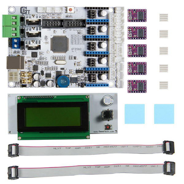 3D Printer Motherboard GT2560 + LCD2004 Kit + DRV8825 Driver 