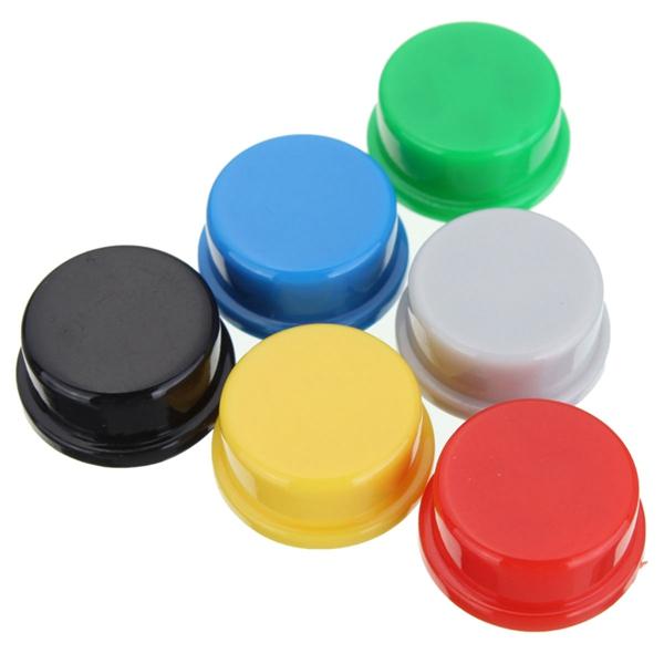 50pcs Tactile Push Button Switch / Cap Assorted Kit 12x12x7.3mm Key Caps