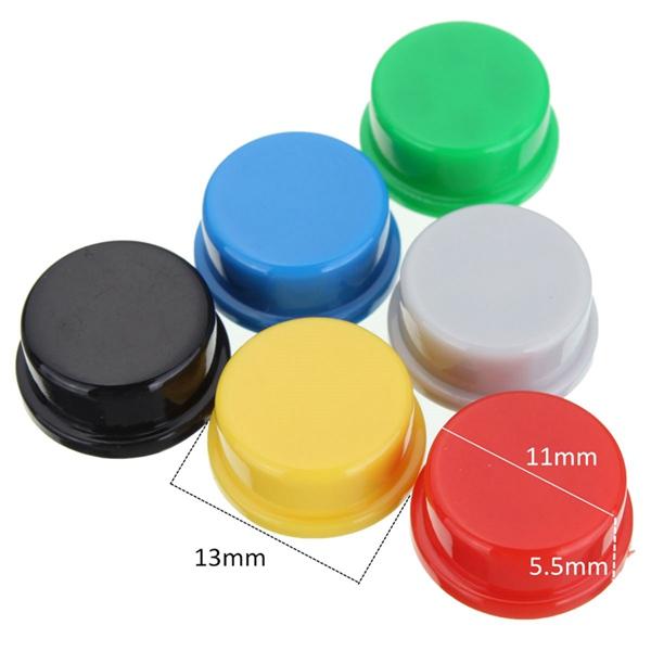 50pcs Tactile Push Button Switch / Cap Assorted Kit 12x12x7.3mm Key Caps