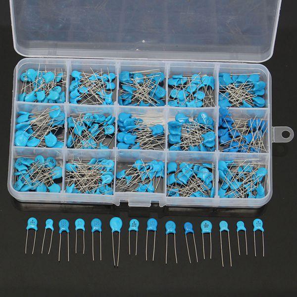 15 Value 300Pcs High Voltage Ceramic Capacitors Assortment Assorted Kit Box