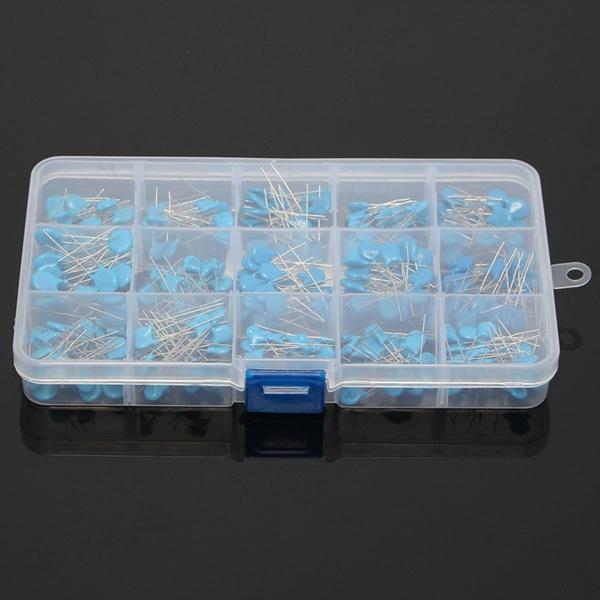 15 Value 300Pcs High Voltage Ceramic Capacitors Assortment Assorted Kit Box