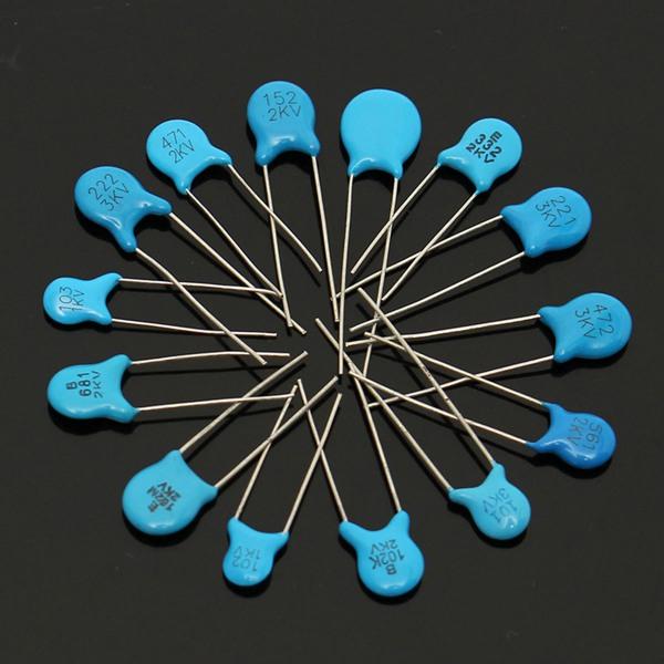 15 Value 300Pcs High Voltage Ceramic Capacitors Assortment Assorted Kit Box