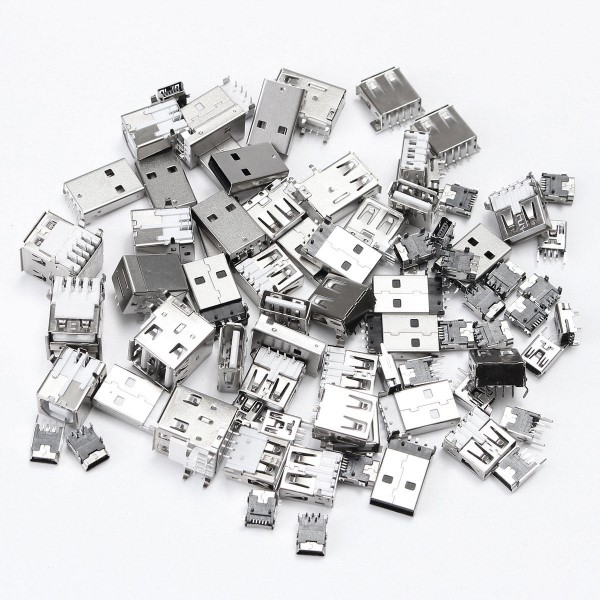 14 Styles USB Male Female Mini SMD Vertical Socket Connector