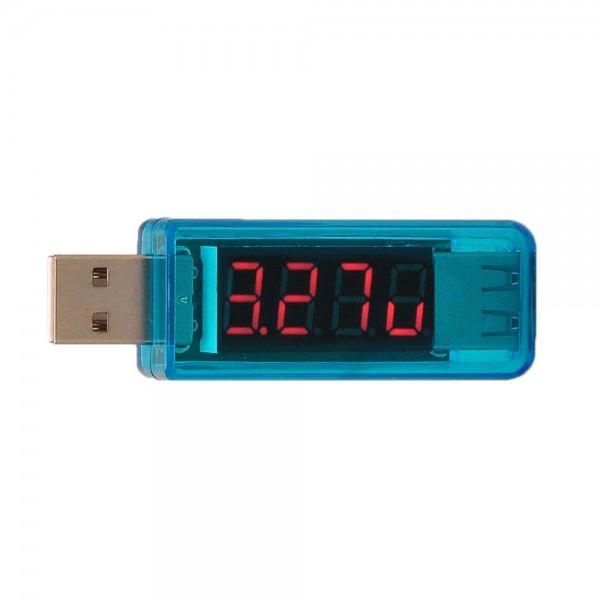 KW-202 Digital Display USB Portable Tension Tester Voltmeter Battery Tester- Blue