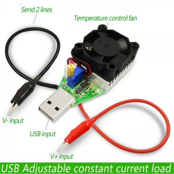 USB DC Electronic Load Resistor Battery Power Bank...