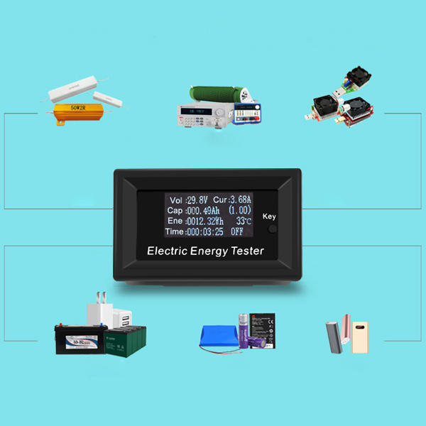 300V 20A Electric Energy Tester DC Voltmeter Ammeter Current Voltage Meter Power Supply Battery Capacity Temperature Tester