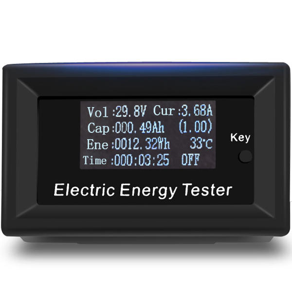 300V 20A Electric Energy Tester DC Voltmeter Ammeter Current Voltage Meter Power Supply Battery Capacity Temperature Tester