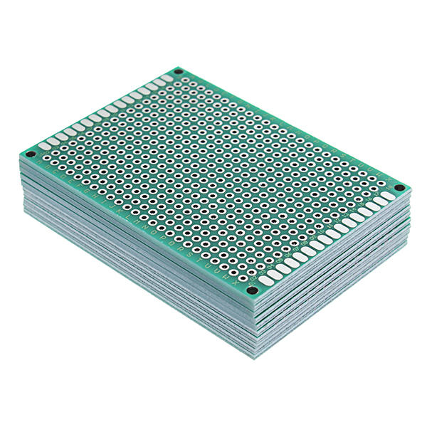 10pcs 50x70mm FR-4 2.54mm Double Side Prototype PCB Printed Circuit Board Green