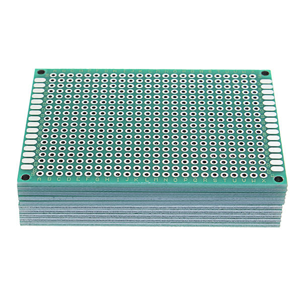 10pcs 50x70mm FR-4 2.54mm Double Side Prototype PCB Printed Circuit Board Green