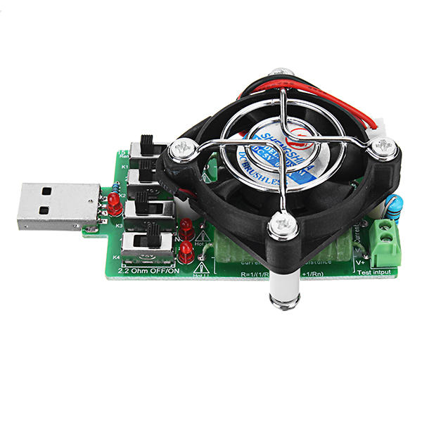 Adjustable 15 Kind Current USB Load Resistor Electronic Discharge Resistance Capacity Tester