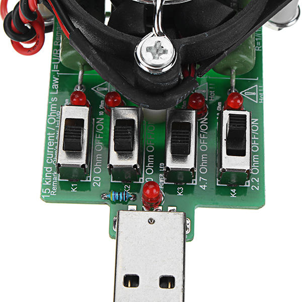 Adjustable 15 Kind Current USB Load Resistor Electronic Discharge Resistance Capacity Tester