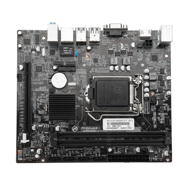 H110 Motherboard 2 DIMM Channel Support LGA1151 Intel i3/i5/i7 Series CPU