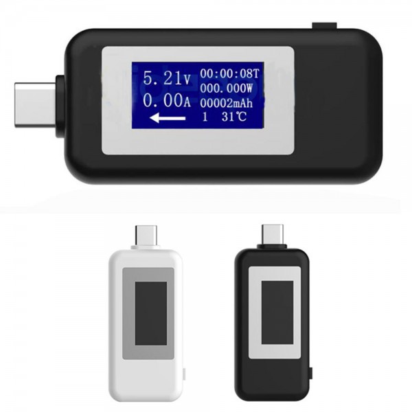 Type C USB Tester DC Digital Voltmeter USB C Voltage Current Meter Ammeter Detector 