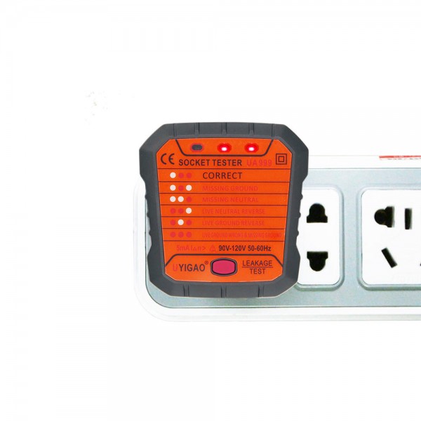 UYIGAO EU/US Plug Socket Tester Circuit Polarity Detector 