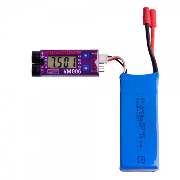 VM006 1-6S DC 3.0-27.0V LiPo Battery Accurate 1mV Battery Voltage Meter 